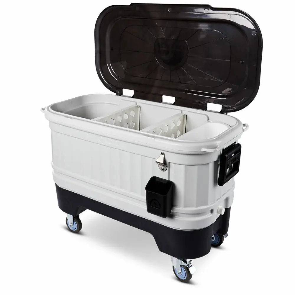 Caixa térmica party bar com divisória cinza stratos 118L Igloo
