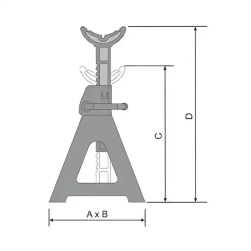 Cavalete mecânico 6 TON com 1 par CT6000 Bovenau — fotografia 4