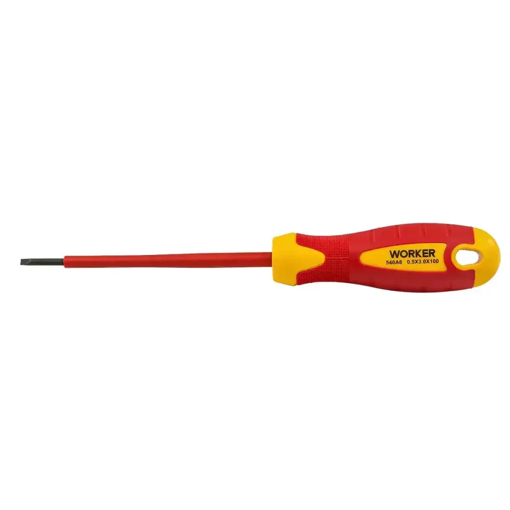 Chave de fenda simples em cromo vanádio 3X100MM Worker — fotografia 6