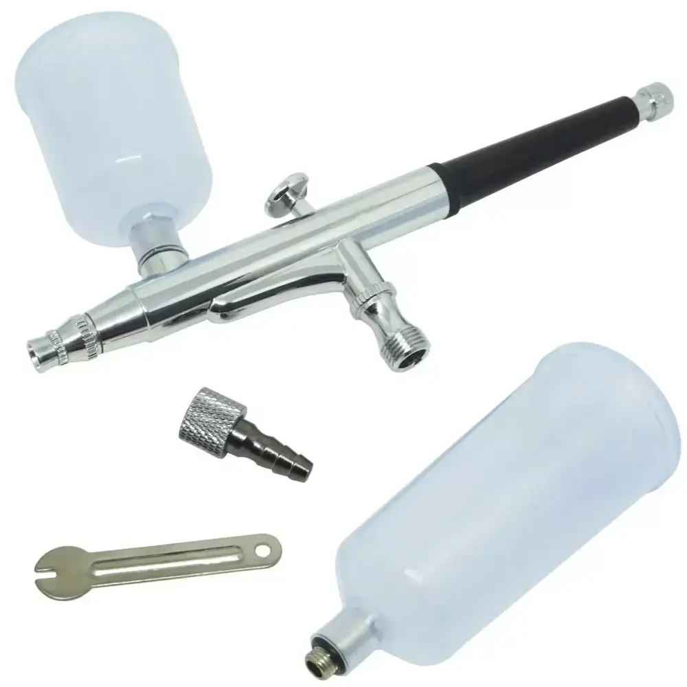 Caneta aerógrafo dupla ação 0,3 MM 2 canecas profissional EVCA-2C Evald — fotografia 6