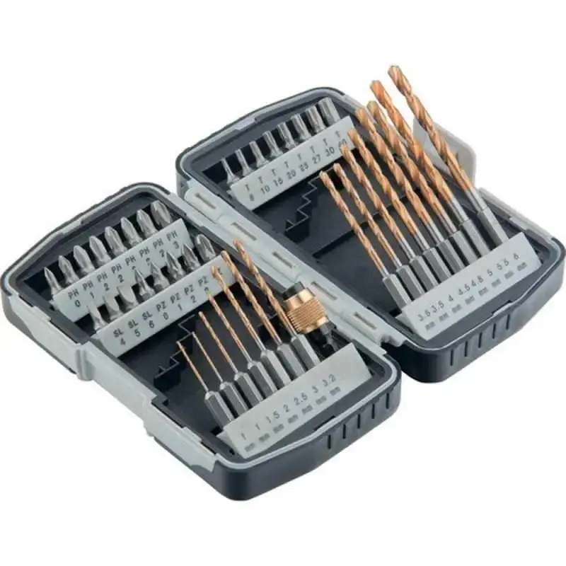 Jogo de brocas para metal de 1 à 6 MM + bits e adaptador com 40 peças MTX — fotografia 2
