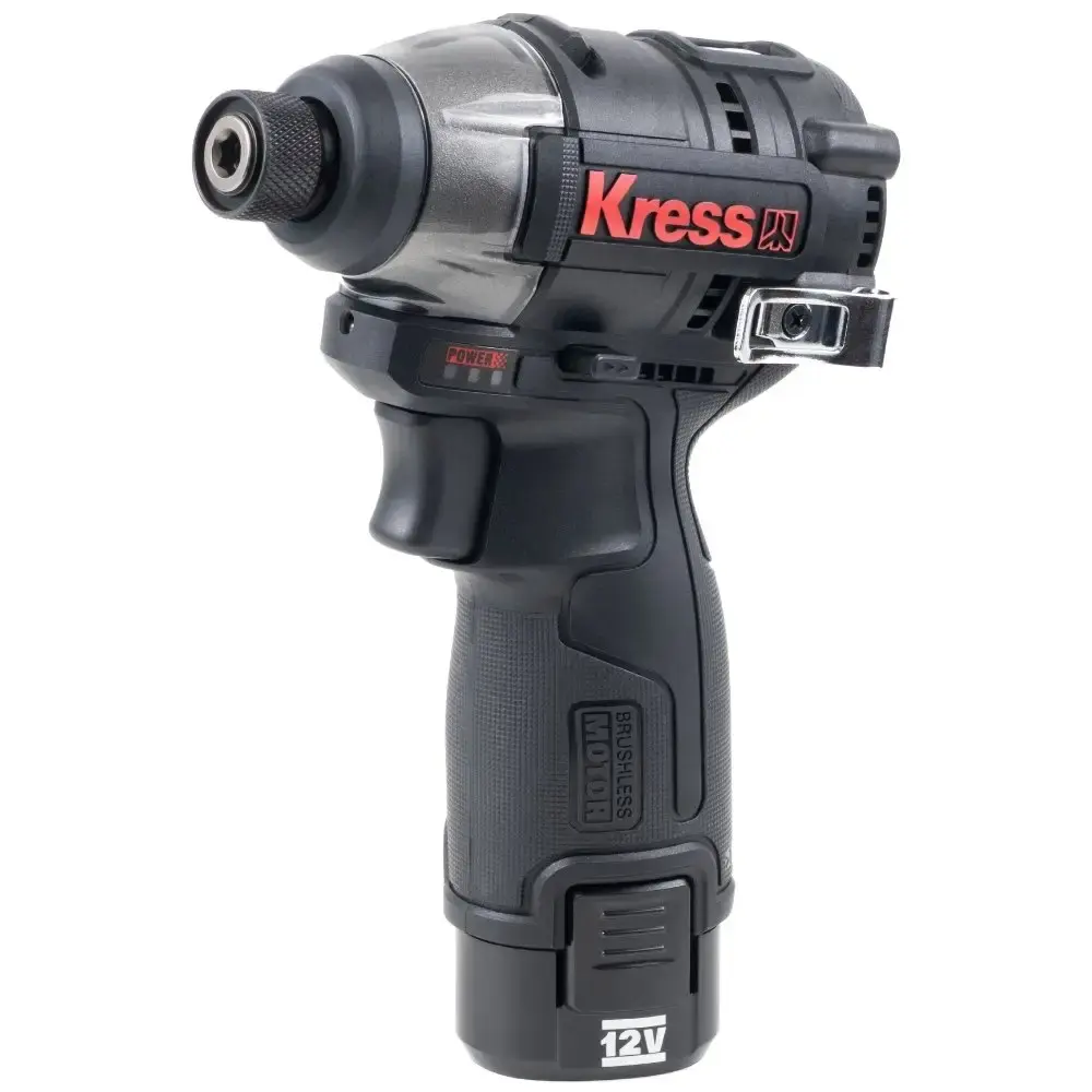 Chave de impacto brushless 1/4POL 12V 160NM 2 baterias carregador e maleta KH203 Kress — fotografia de referência