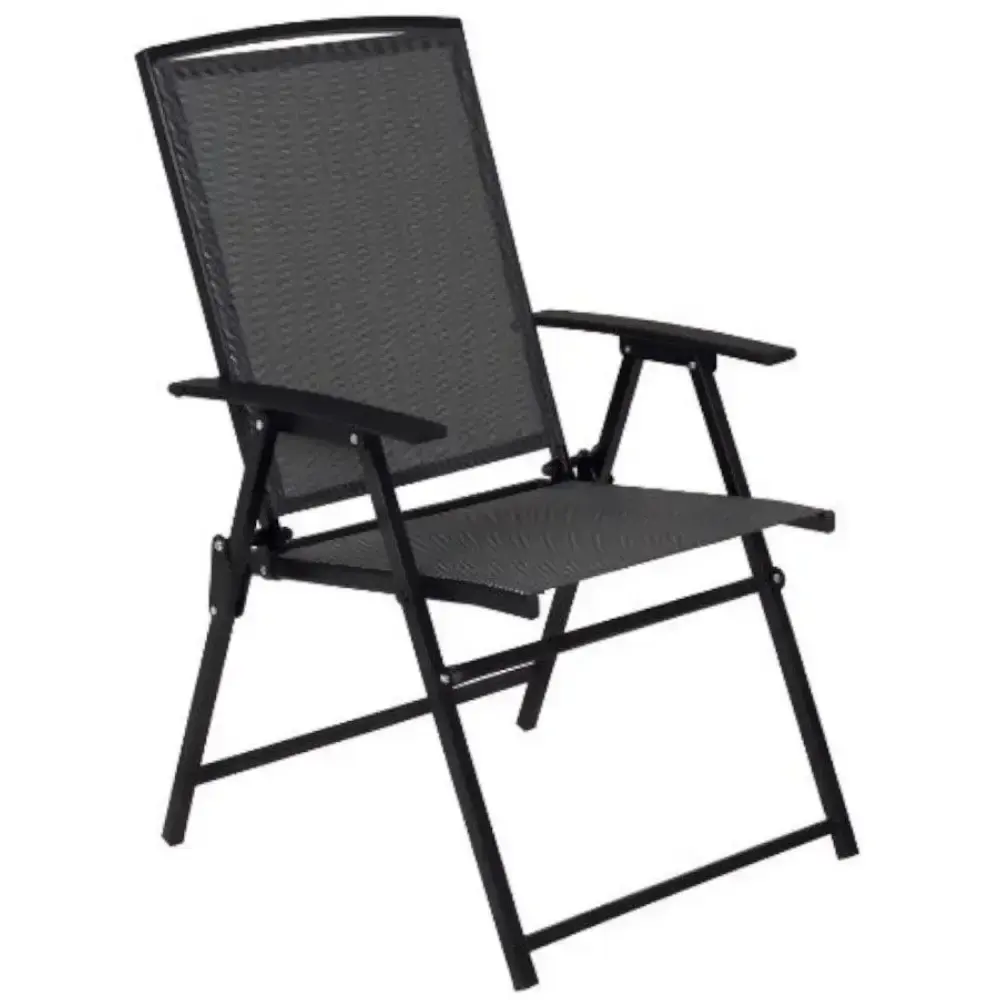 Conjunto com mesa cadeiras e guarda sol preto para jardim chicago Mor — fotografia 5