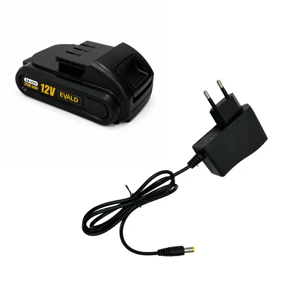 Parafusadeira furadeira bateria 12V com impacto bivolt PFE-012EVI Evald — fotografia 8