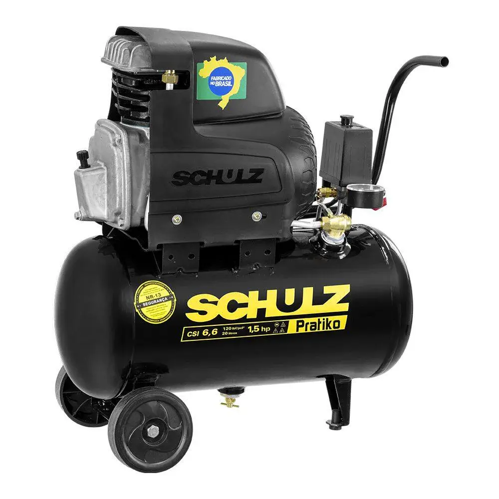 Compressor de ar pratiko csi 6,6 pcm 20 litros monofásico Schulz — fotografia 4