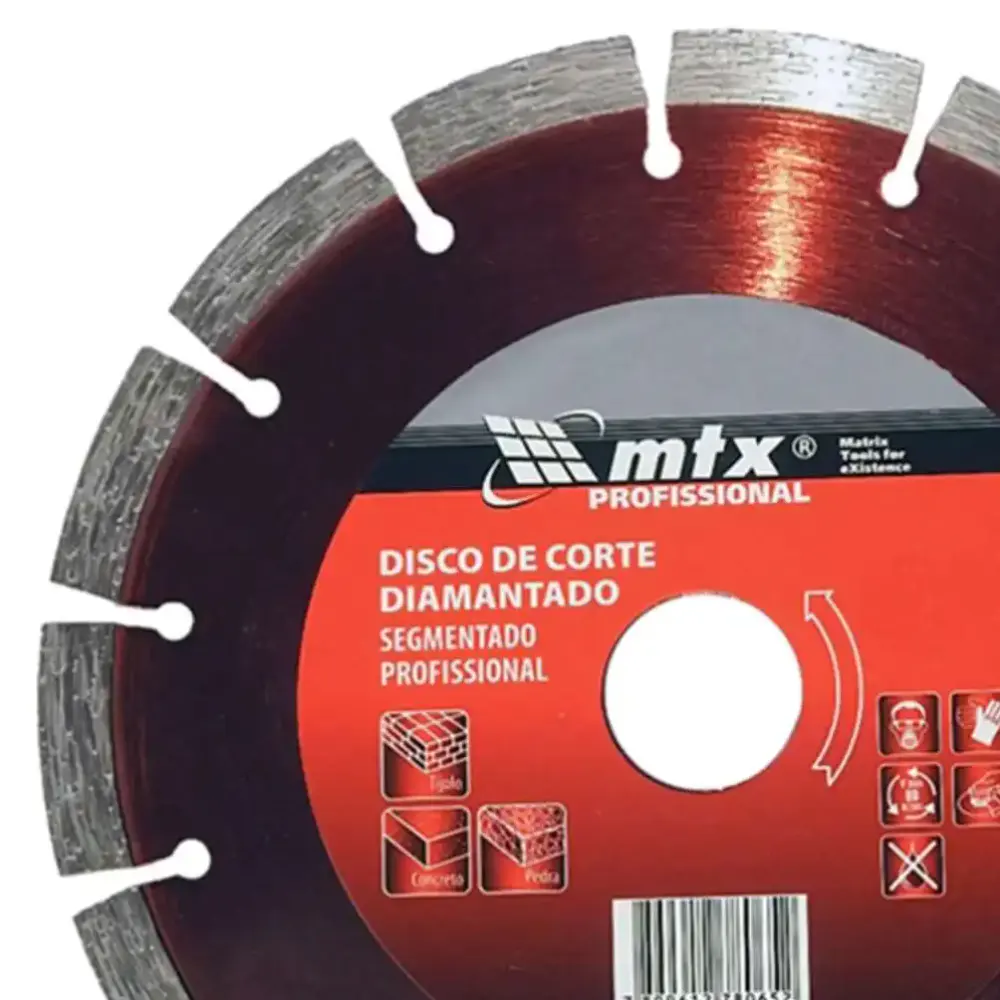 Kit disco de corte diamantado turbo 110X20MM 10 unidades MTX — fotografia 3