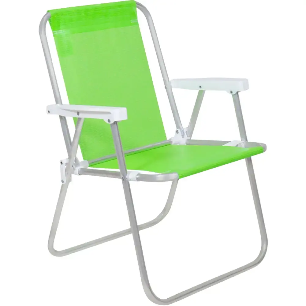 Cadeira de praia alta em aluminio várias cores sannet BEL verde — fotografia de referência