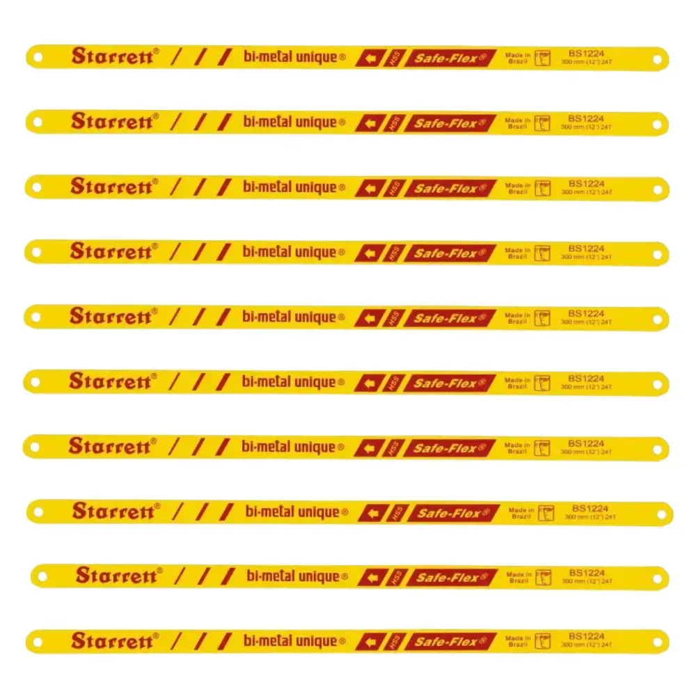 Lâmina serra manual 12 POL bimetal 24 dentes com 10 unidades 1224 Starrett