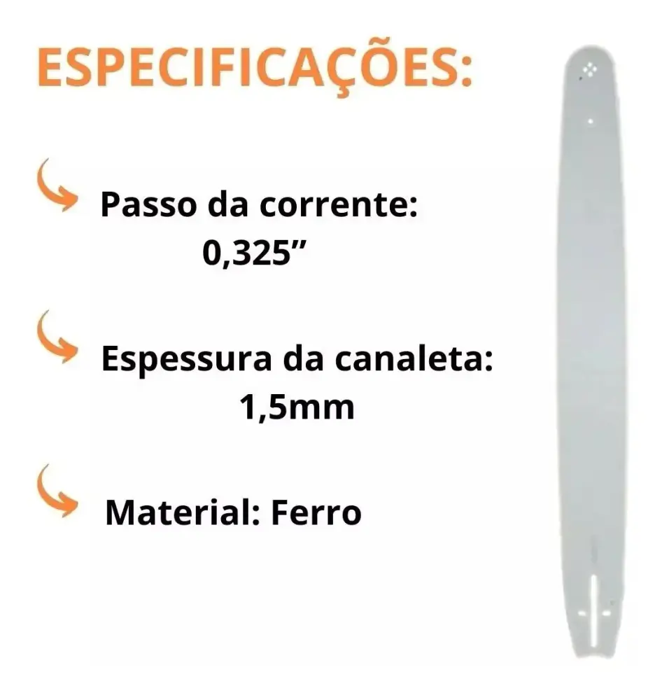 Sabre para motosserra 20 polegadas ponte rolante Evald — fotografia 3