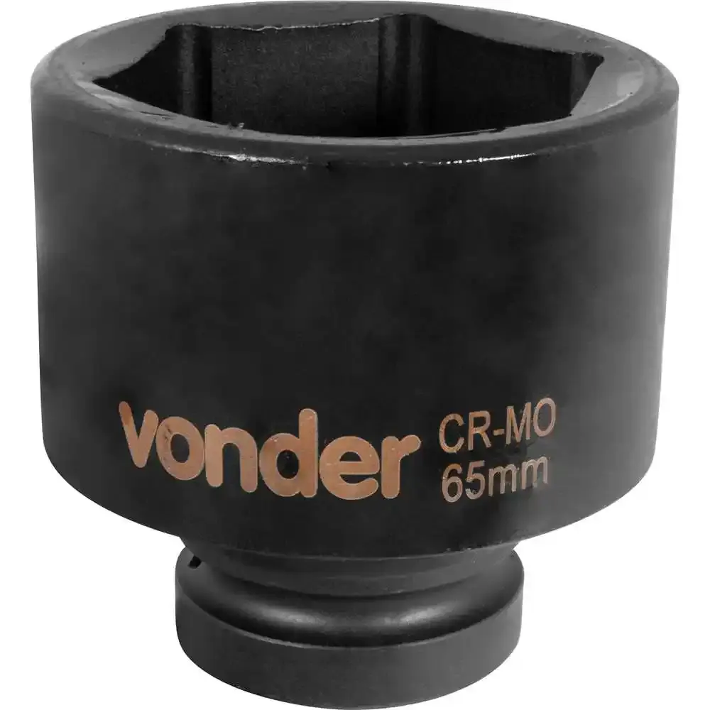 Soquete Sextavado Impacto Encaixe 1 polegada 65MM Cromado VONDER — fotografia 4