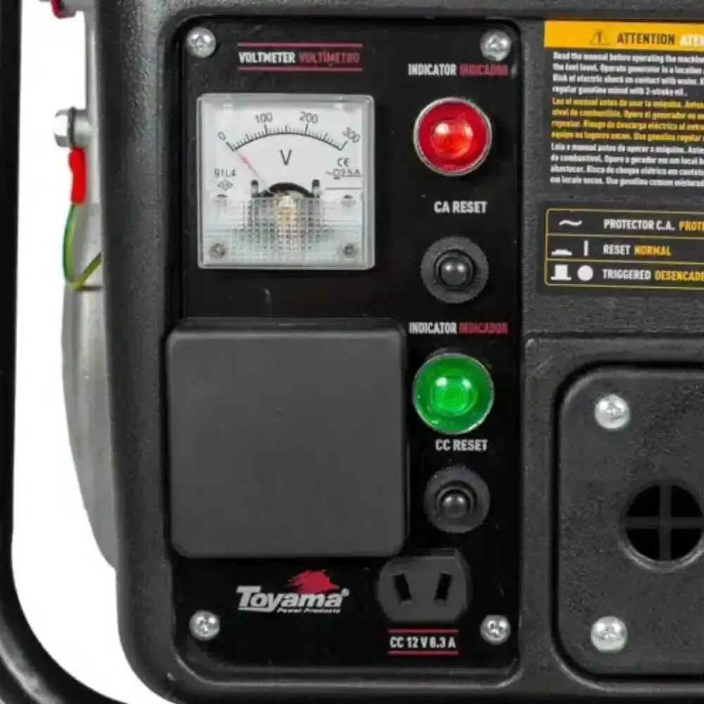Gerador gasolina com voltímetro e carregador monofásico TG950TX Toyama 220 V — fotografia 5