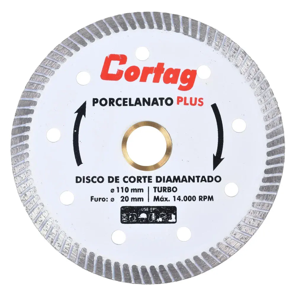 Disco diamantado porcelanato 110MMX20MM Cortag — fotografia de referência