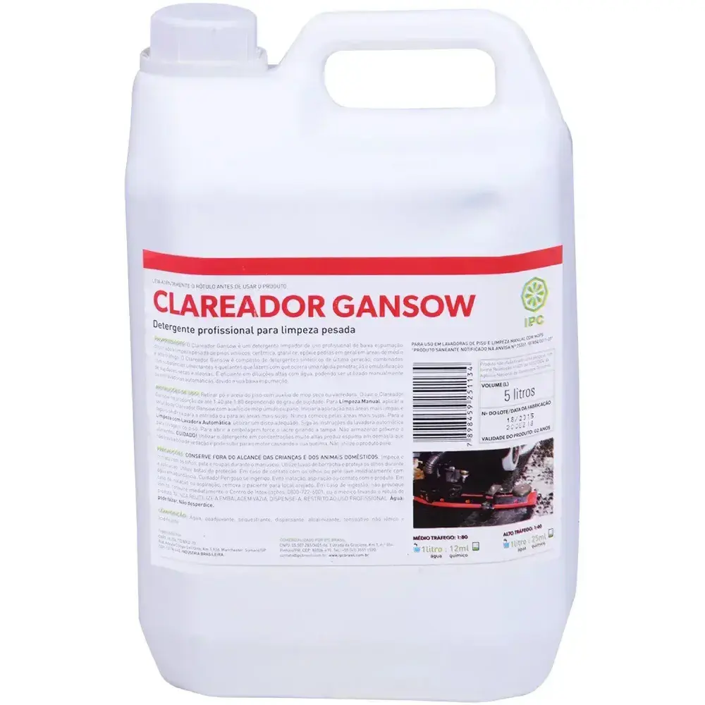 Clareador gansow 5 litros limpeza pesada SBN61841 ipc soteco — fotografia 5