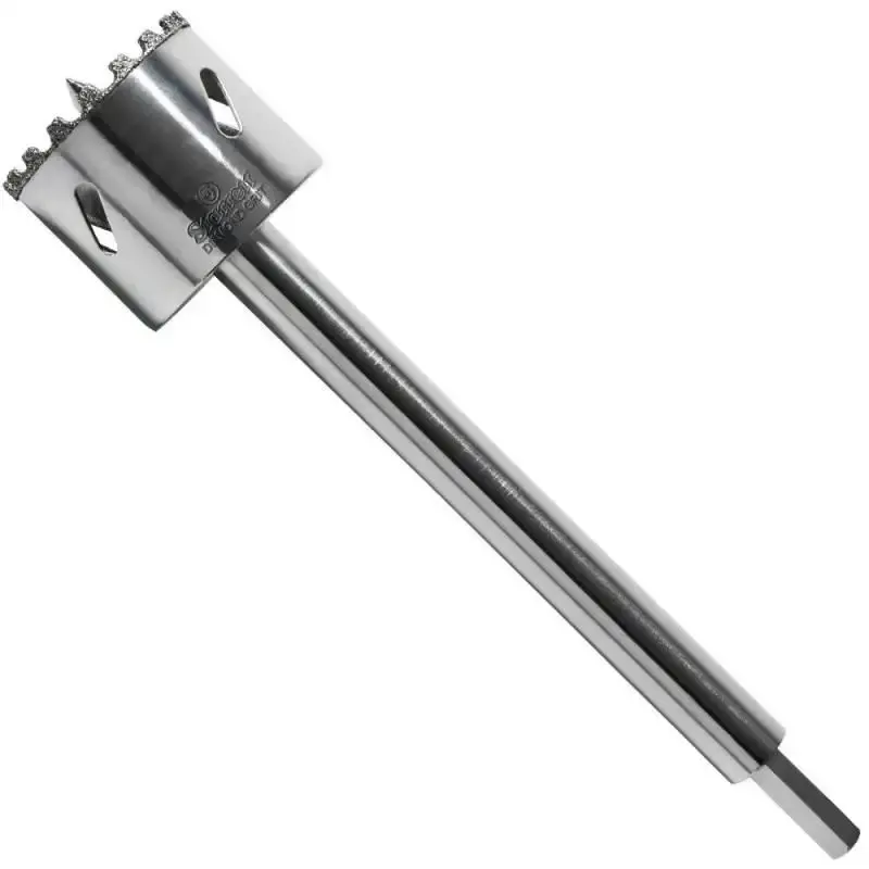 Serra copo diamantada 75 MM 2.61/64 POL com haste 150 MM DE075M Starrett — fotografia de referência