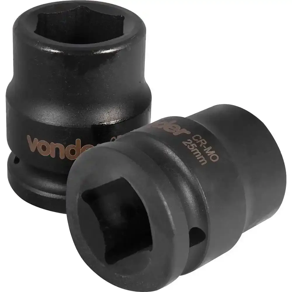 Soquete Sextavado de Impacto Encaixe 3/4 polegada 25Mm cromado VONDER — fotografia de referência