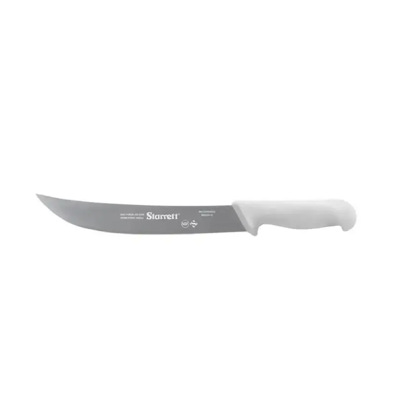 Faca para carne lâmina curva larga 25 CM 10 POL branca KBKW205-10 Starrett — fotografia 2