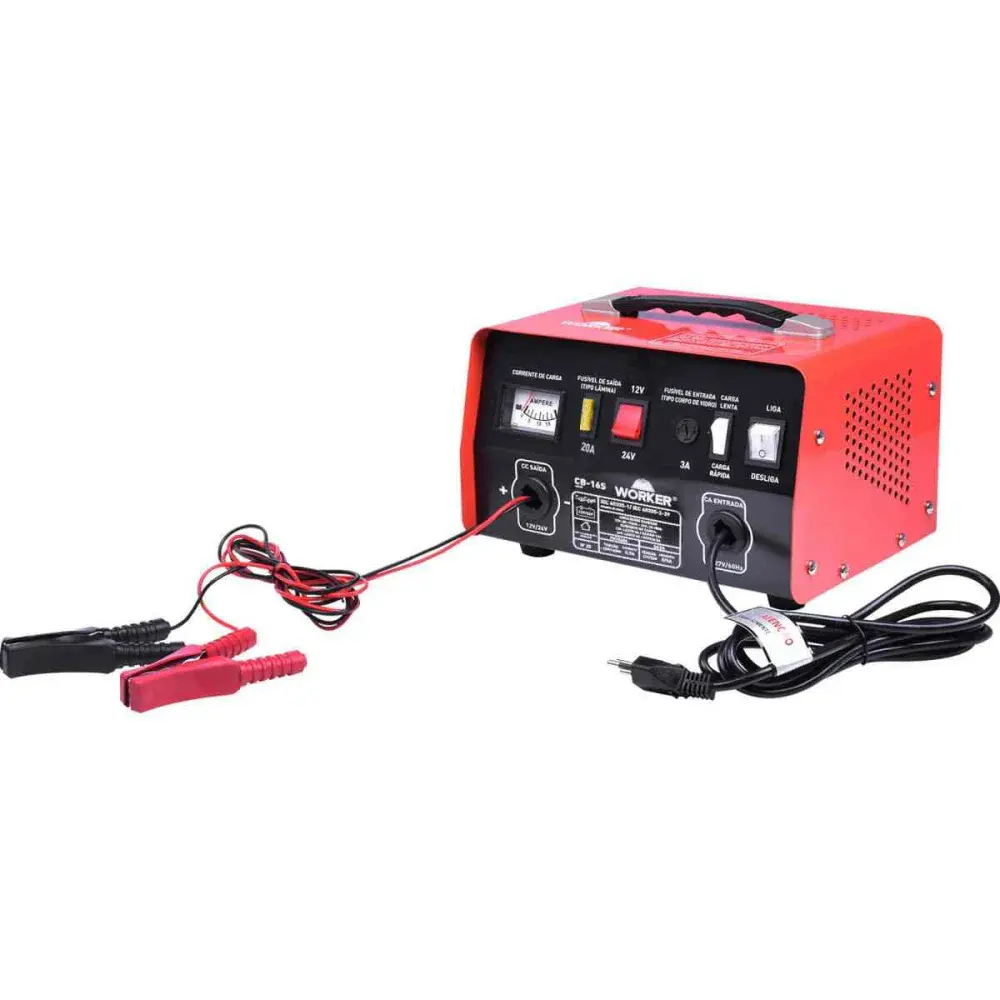 Carregador de bateria CB16S 60HZ 127V portátil Worker — fotografia de referência
