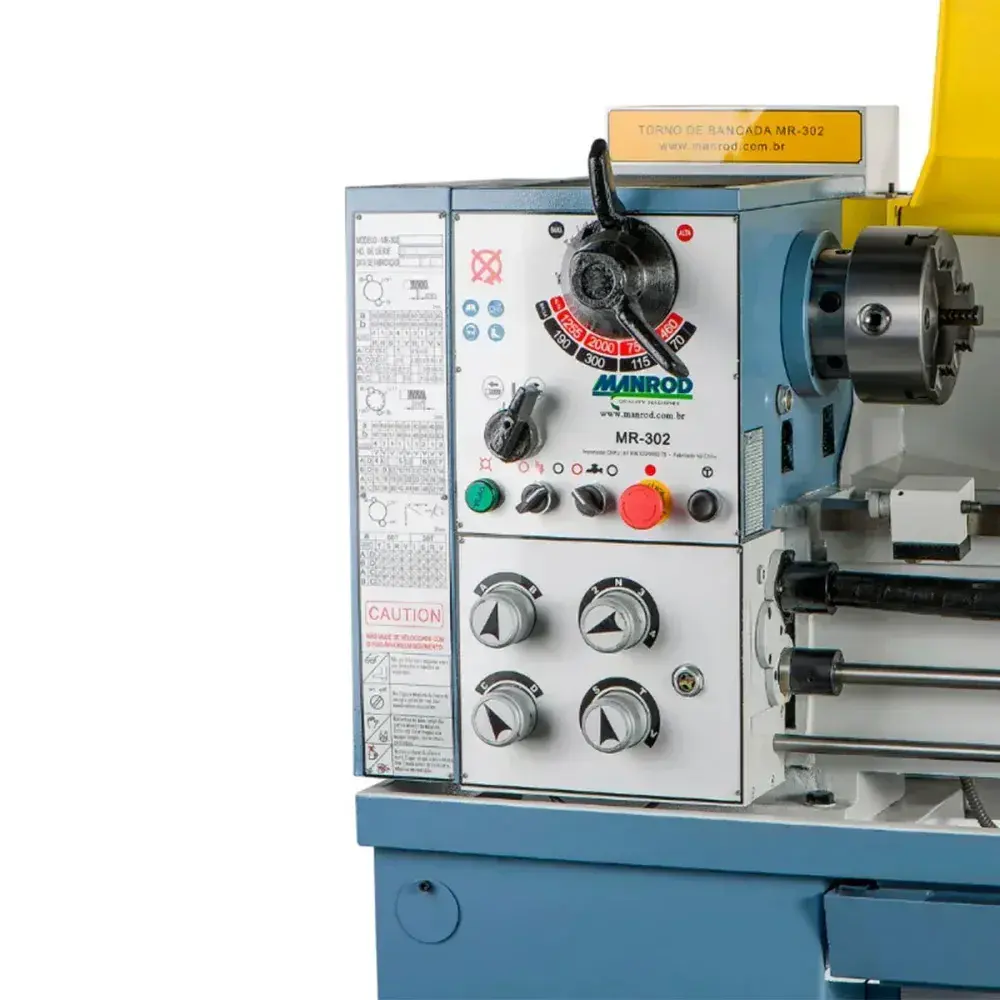 Torno mecânico industrial MR-302 trifásico 220V Manrod — fotografia 6