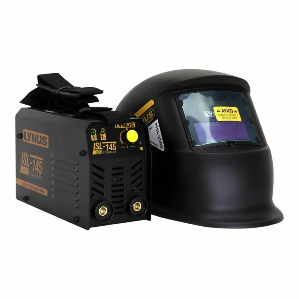 Kit inversora solda com máscara 100A 220V LISL-145 Lynus — fotografia de referência