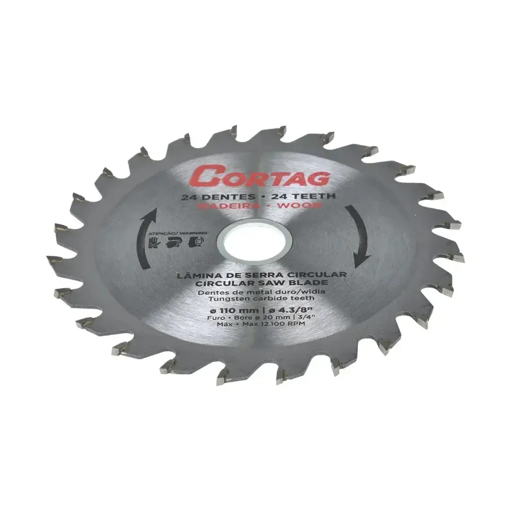 Disco de serra circular com dentes de metal 110X20MM Cortag — fotografia 7