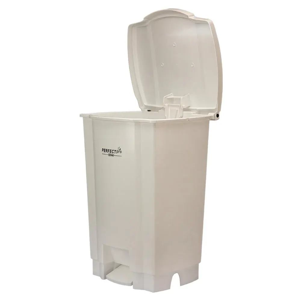 Lixeira para coleta seletiva branca 50L Perfect — fotografia 3