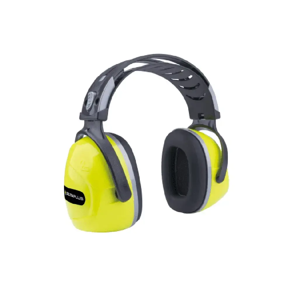 Protetor auricular tipo fone amarelo deltaplus Delta Plus — fotografia de referência