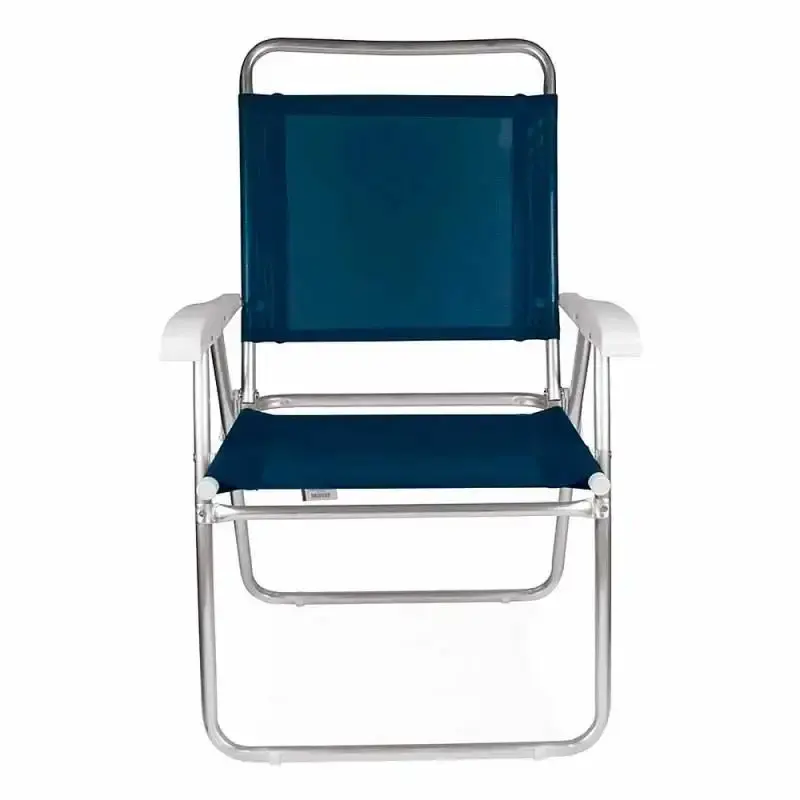 Cadeira de praia e piscina master plus 120 kgs alta em alumínio kit com 2 peças Mor — fotografia 3