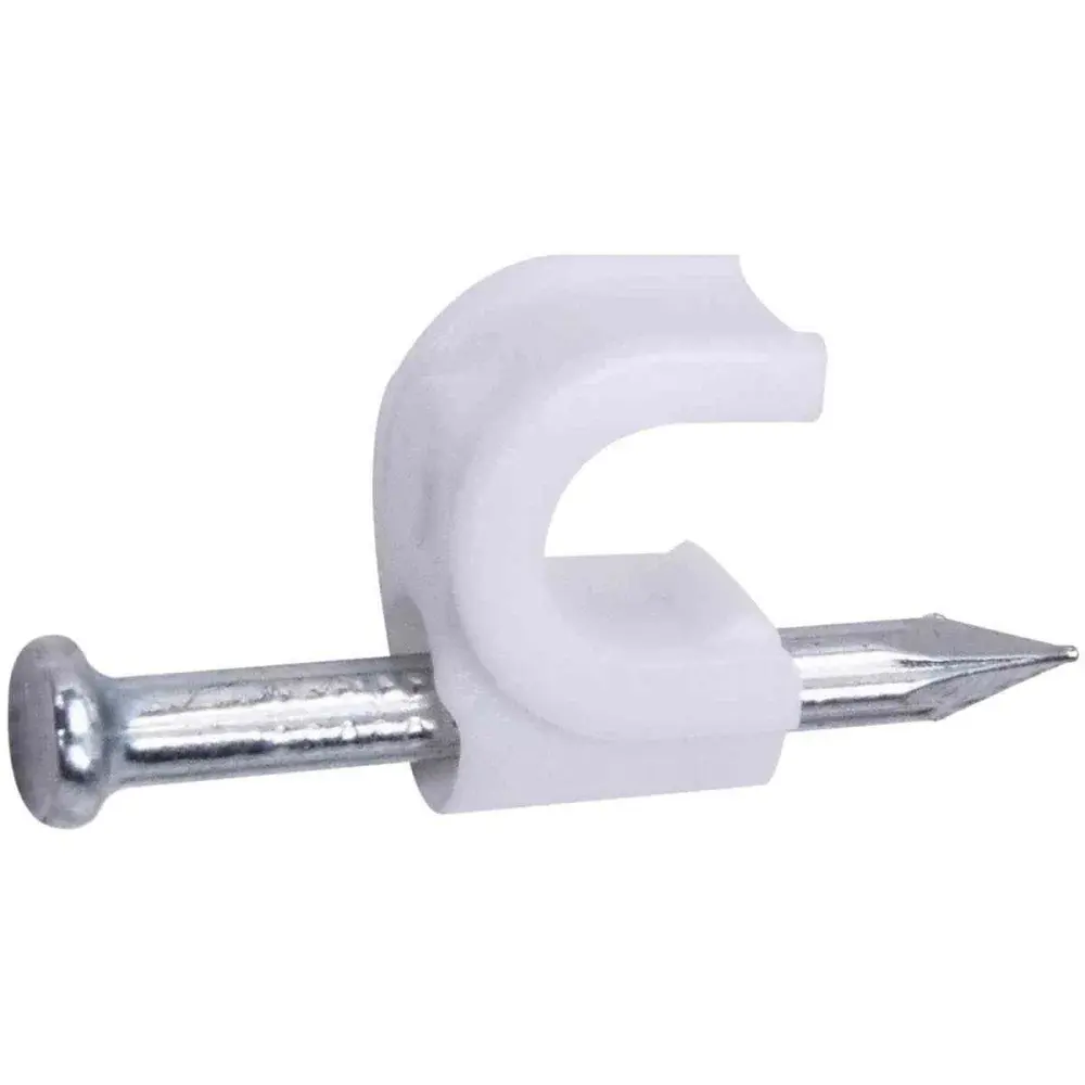 Grampo coaxial 10MM prego comum branco ri sampiet 15 peç