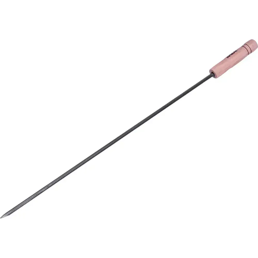 Espeto simples em aço inox com cabo de madeira 75CM Kala — fotografia 5