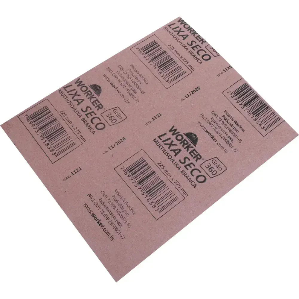 Lixa seco GR360 225MM x 275MM Worker — fotografia 4