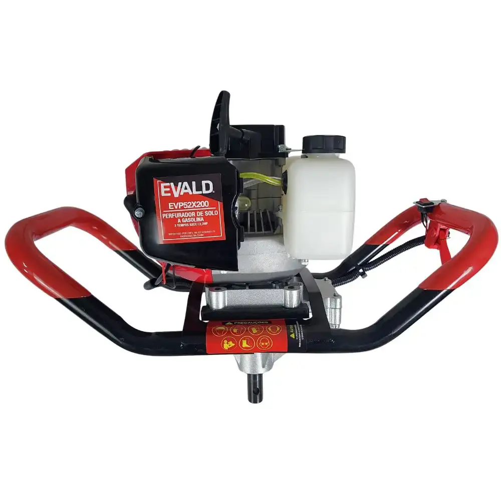 Perfurador de solo gasolina 52CC com broca 80 x 20CM Evald — fotografia 3