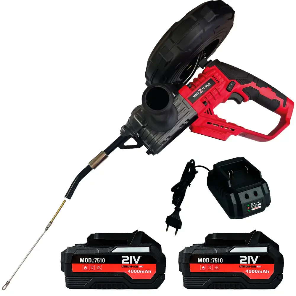 Passa Fio à Bateria 30 metros 21 V com 2 Baterias 4000 MAH e Carregador SGT-8650 SIGMA — fotografia de referência