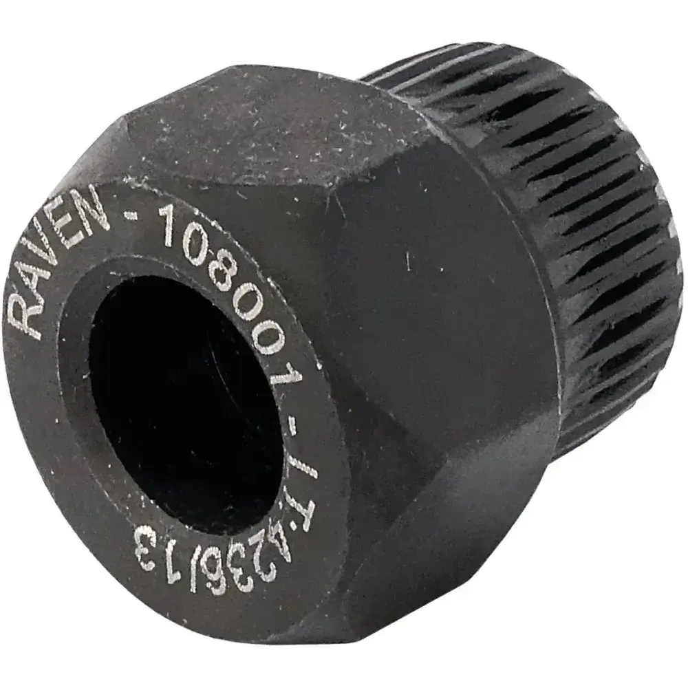 108001 Raven - soquete especial estriado com 33 dentes e sextavado de 22 mm para polia — fotografia 4