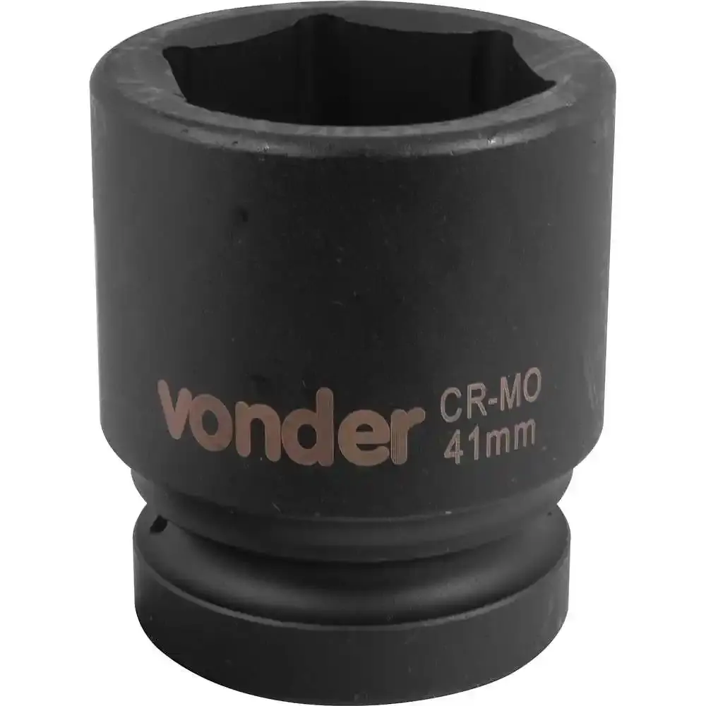 Soquete Sextavado Impacto Encaixe 1 polegada 41MM Cromado VONDER — fotografia 2