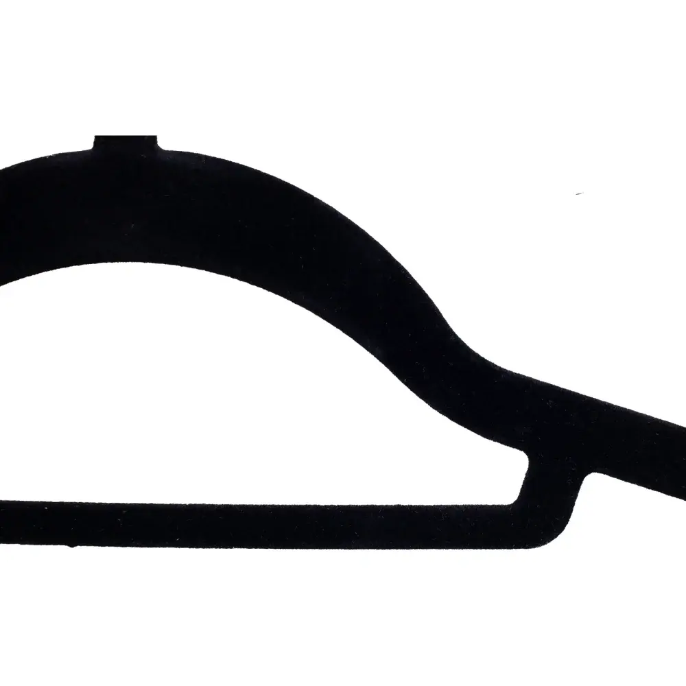 Kit de cabides de veludo 6 peç preto Kala — fotografia 4