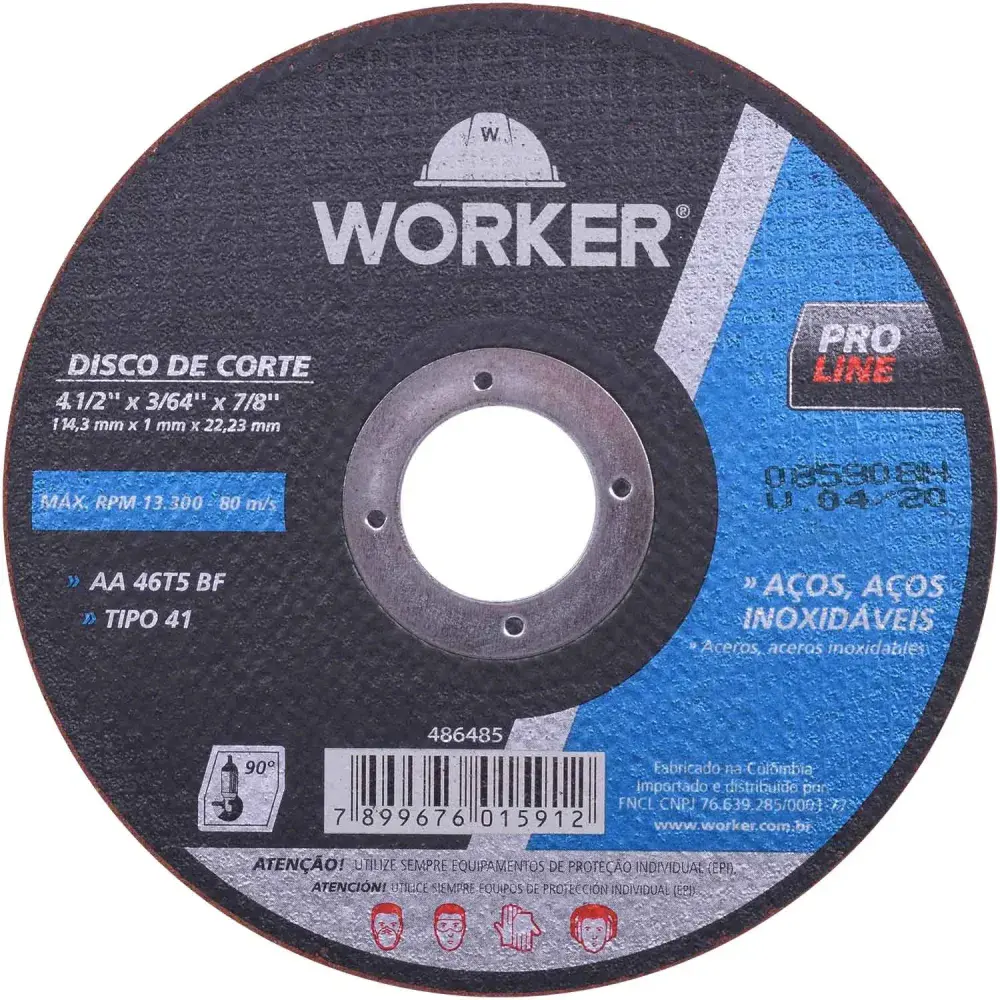 Disco corte fino inox 4.1/2/64/8 Worker — fotografia 6