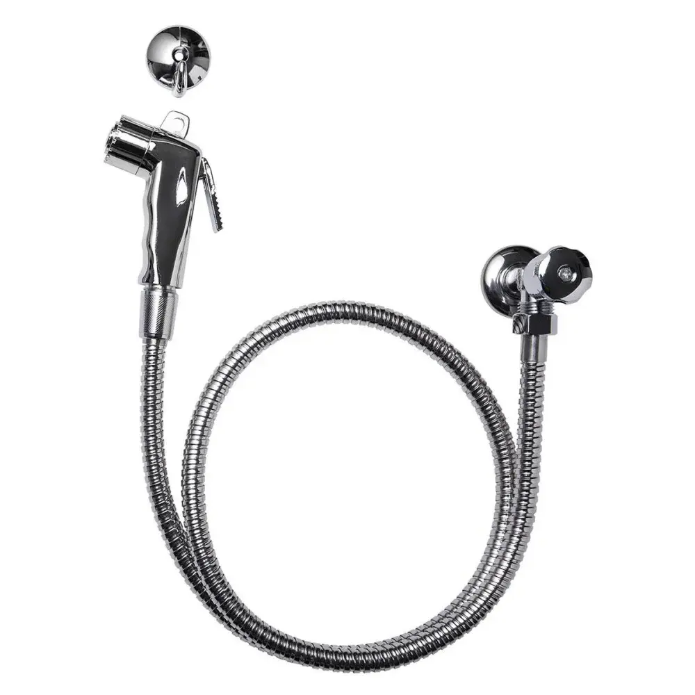 Ducha higiênica flexível com registro cromada 1,20M 1/2 Liege — fotografia de referência