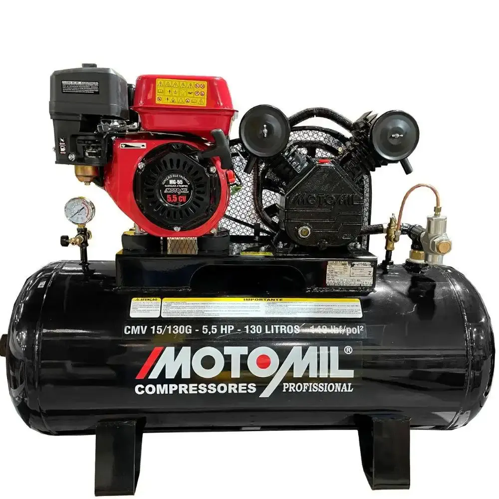 Compressor a gasolina 7HP 15 pés 130 litros CMV MotoMil — fotografia de referência
