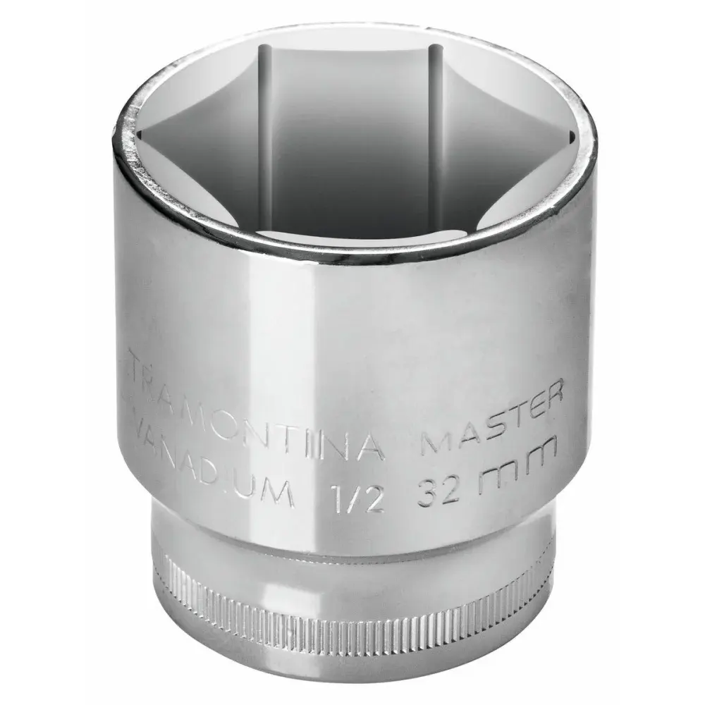 Soquete sextavado em aço cromo vanádio 12 mm - encaixe 1/2" tramontina 43603112 Importado — fotografia de referência