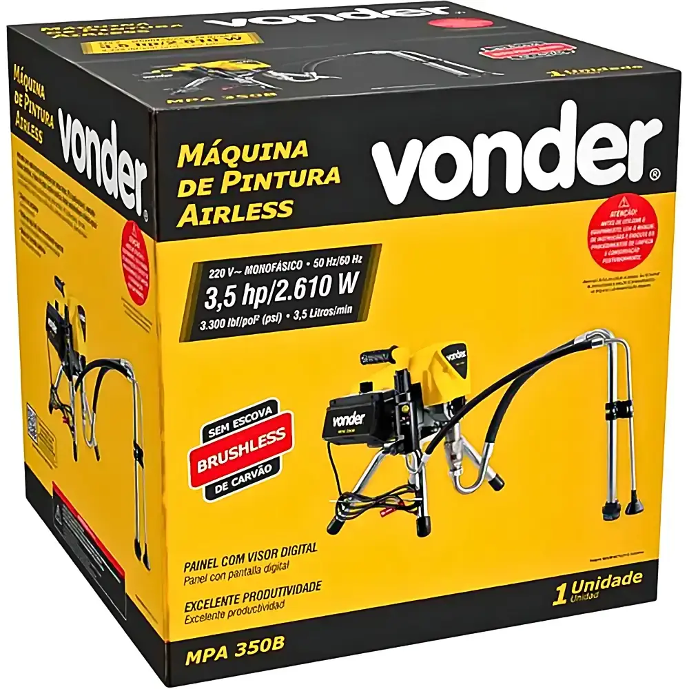 Máquina de pintura airless 3,5 HP MPA 350B 220V Vonder 220 V — fotografia 5