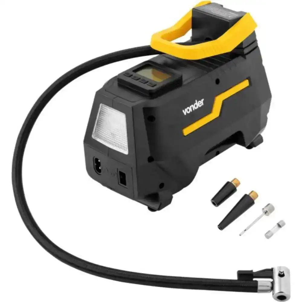 Compressor de ar automotivo portátil 120W CAV 150 Vonder — fotografia de referência