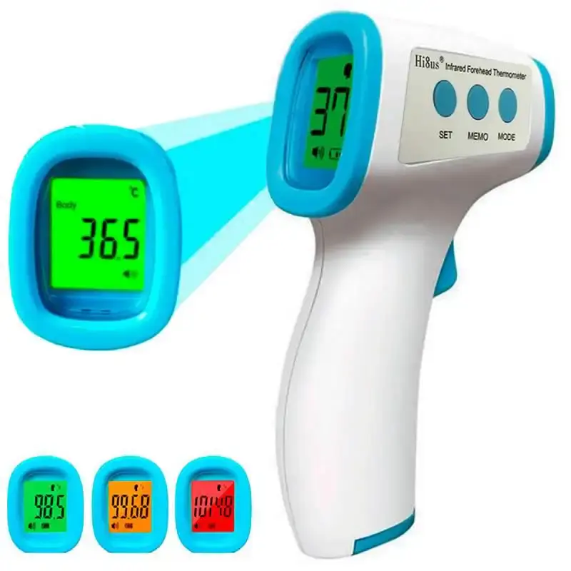 Termômetro digital infravermelho aferição de temperatura corporal à distância HG01 TR-19 HI8US — fotografia de referência