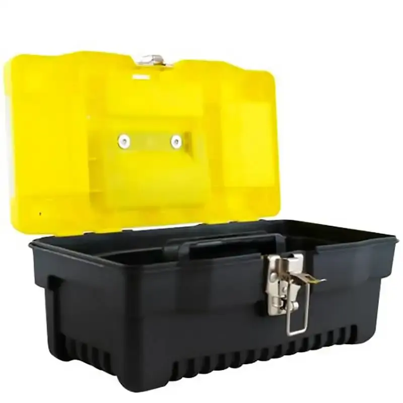 Caixa de ferramentas 13 POL 33 CM E092 fecho metálico e bandeja black jack — fotografia 4