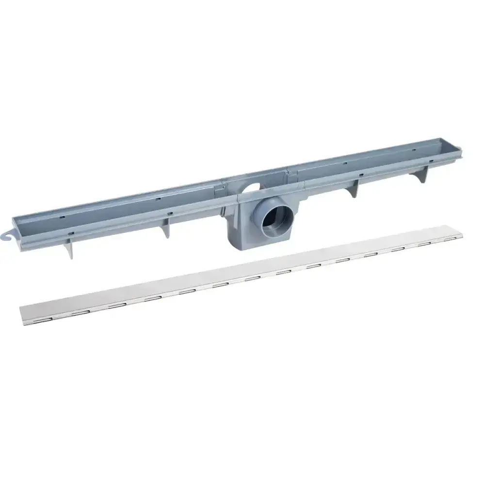 Ralo linear para esgoto inox sifonado grelha 70CM Amanco — fotografia 11