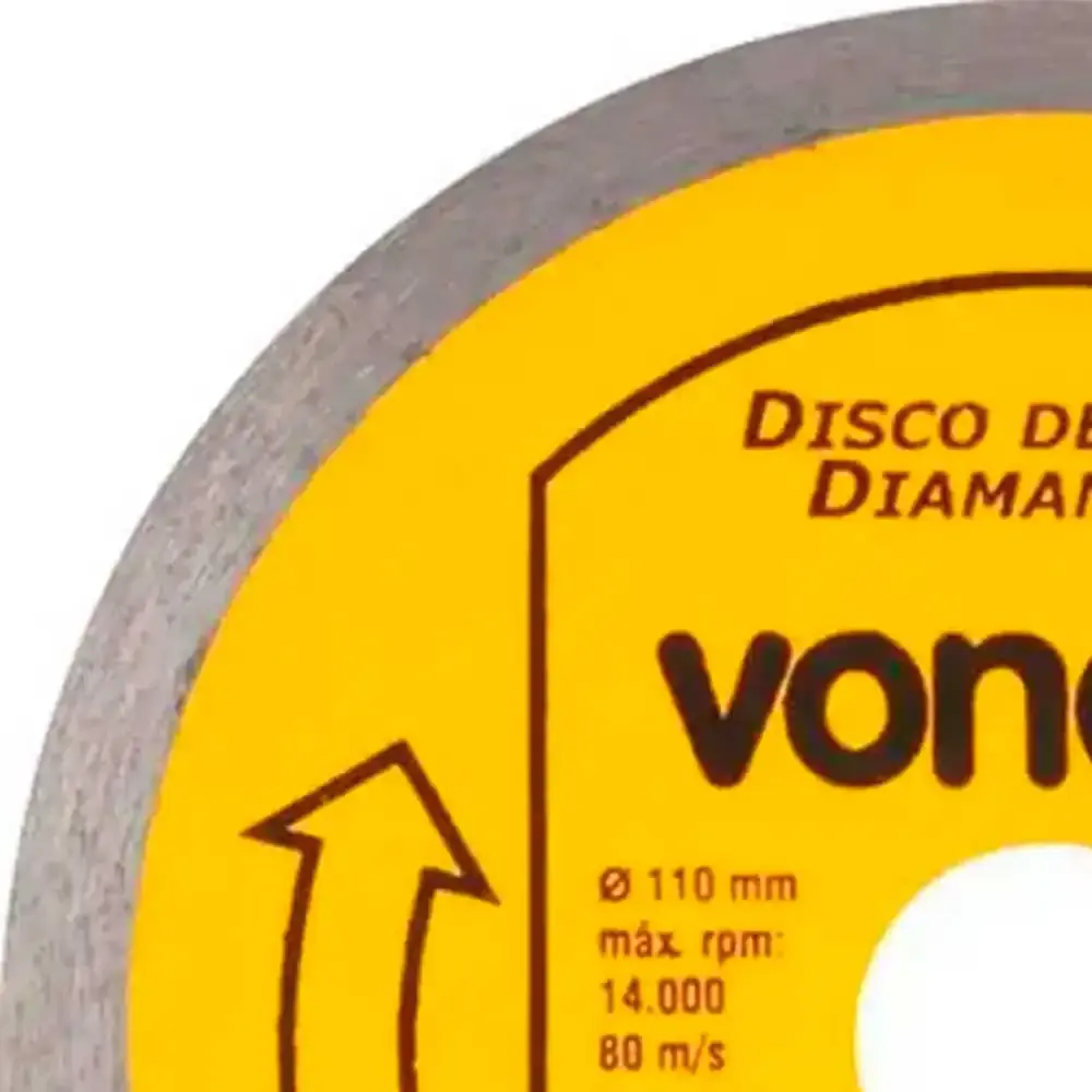 Disco diamantado 4 3/8 POL contínuo para porcelanato Vonder — fotografia 4