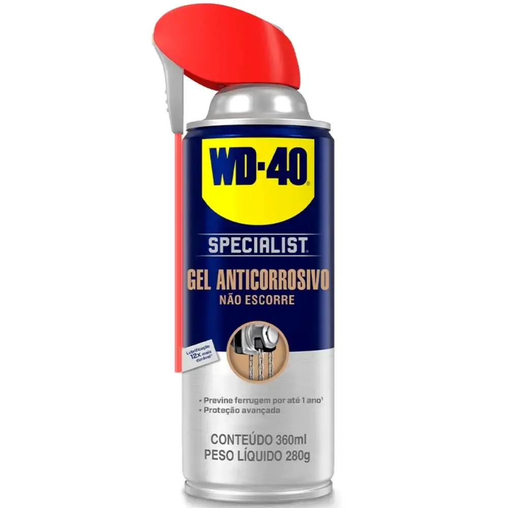 Anticorrosivo gel spray 360 ML com aplicador flex top specialist Wd-40