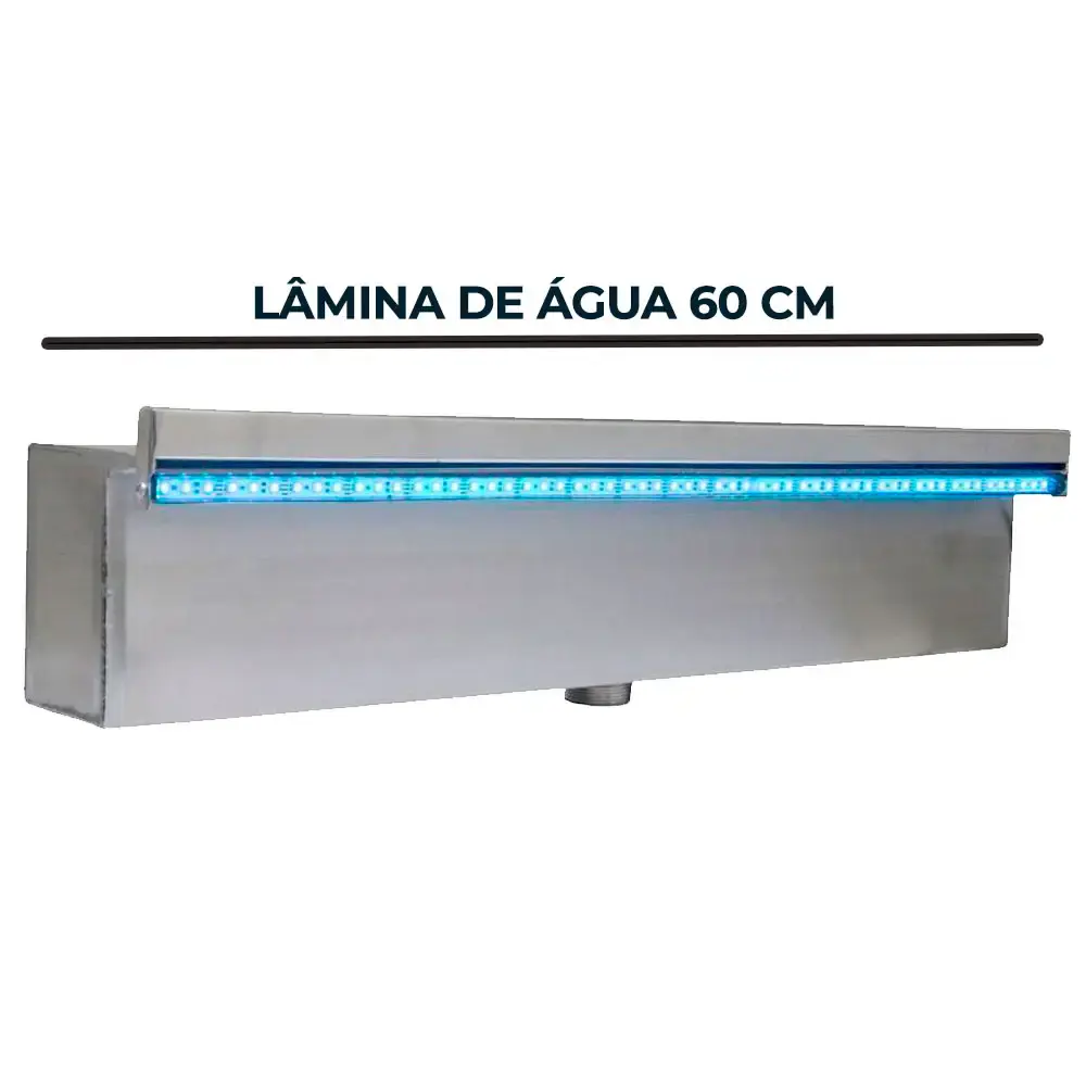 Cascata de embutir para piscina 60 CM com LED Evald — fotografia 2