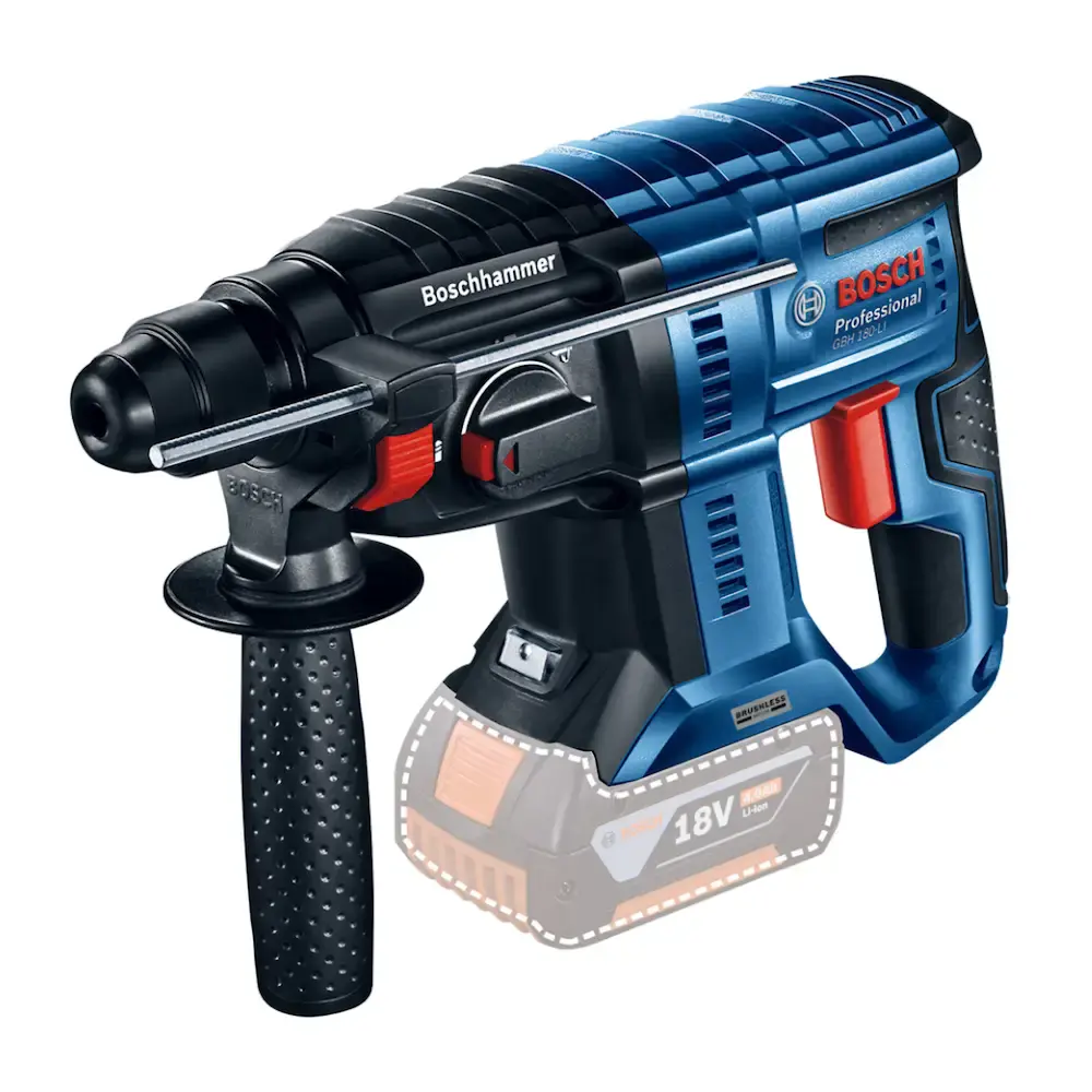 Martelo perfurador a bateria Bosch GBH 180-LI Brushless 18V SB — fotografia de referência