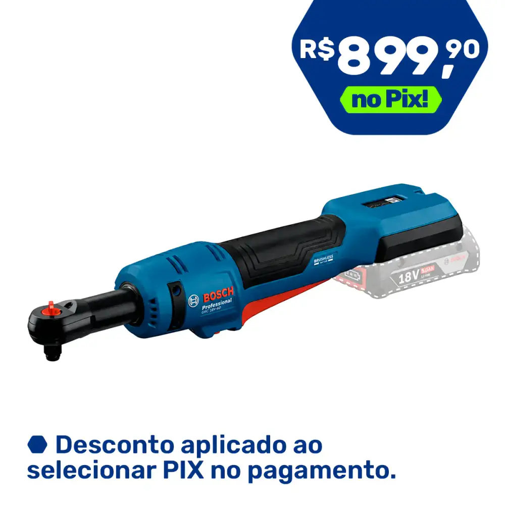 Chave catraca a bateria 18V 3/8 POL 60 NM brushless sem carregador e bateria GRC 18V-60 Bosch — fotografia de referência