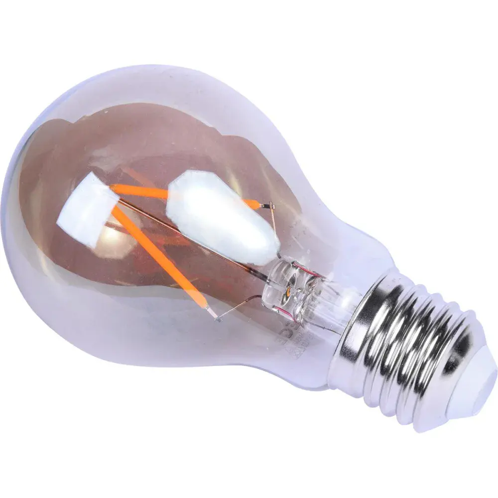 Lâmpada led filamento vintage fumê A60 bivolt Liege — fotografia 3